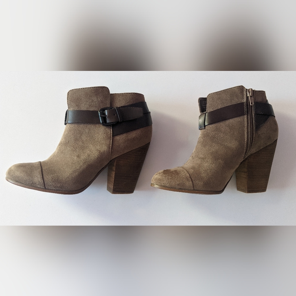 Ankle Boots with Chunky Heel Brown